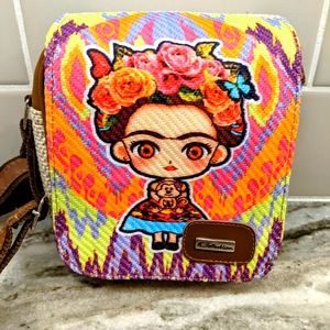 NWOT Frida Kahlo Purse Cartoon Crossbody Purse